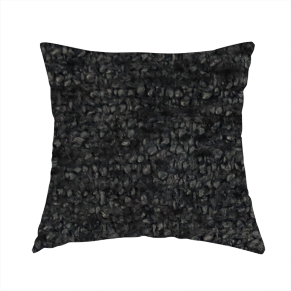 Seoul Boucle Upholstery Fabric Black Colour CTR-3001 - Handmade Cushions