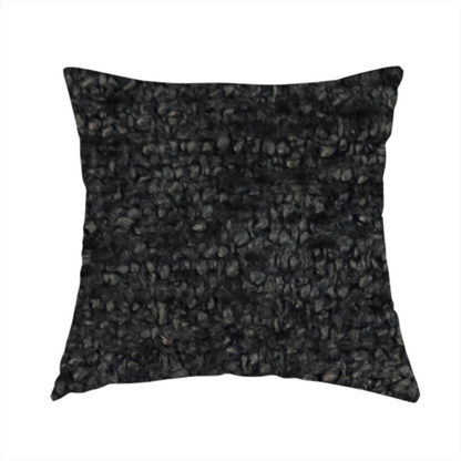 Seoul Boucle Upholstery Fabric Black Colour CTR-3001 - Handmade Cushions
