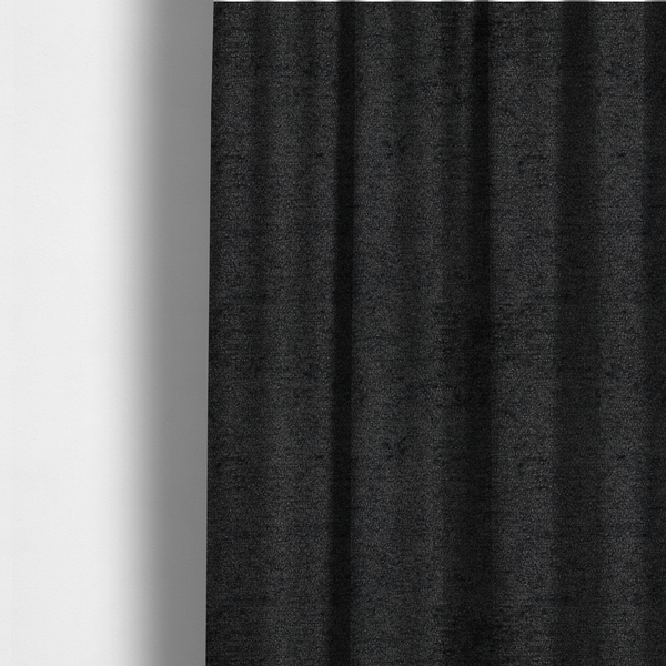 Seoul Boucle Upholstery Fabric Black Colour CTR-3001 - Made To Measure Curtains