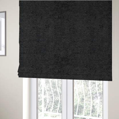 Seoul Boucle Upholstery Fabric Black Colour CTR-3001 - Roman Blinds