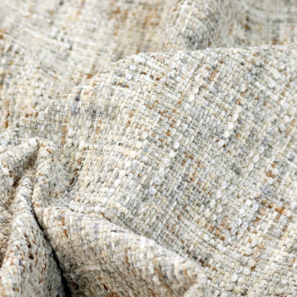 Osaka Soft Large Weave Upholstery Fabric Beige/Grey Colour CTR-3006 - Made To Measure Curtains