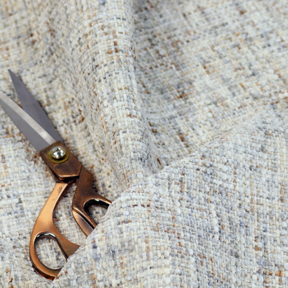 Osaka Soft Large Weave Upholstery Fabric Beige/Grey Colour CTR-3006 - Made To Measure Curtains
