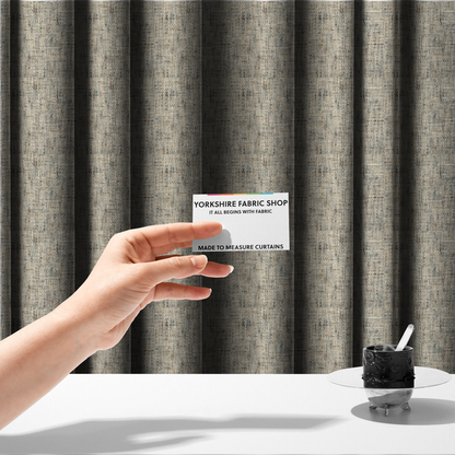 Osaka Soft Large Weave Upholstery Fabric Beige/Grey Colour CTR-3006 - Made To Measure Curtains