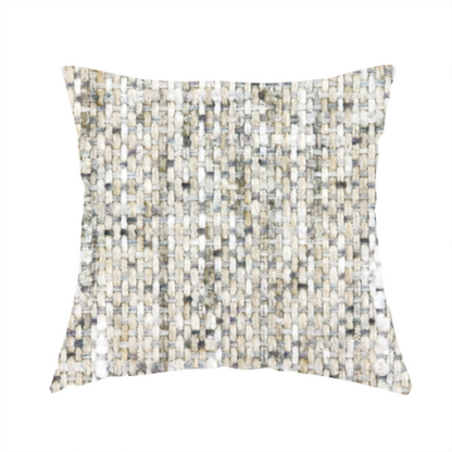 Osaka Soft Large Weave Upholstery Fabric Cream/Grey Colour CTR-3007 - Handmade Cushions