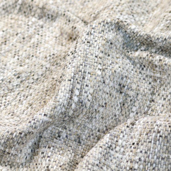 Osaka Soft Large Weave Upholstery Fabric Cream/Grey Colour CTR-3007 - Made To Measure Curtains
