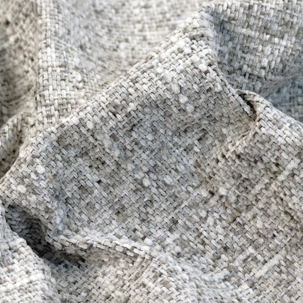 Osaka Soft Large Weave Upholstery Fabric Light Grey Colour CTR-3008 - Made To Measure Curtains