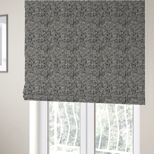 Osaka Soft Large Weave Upholstery Fabric Dark Grey Colour CTR-3010 - Roman Blinds