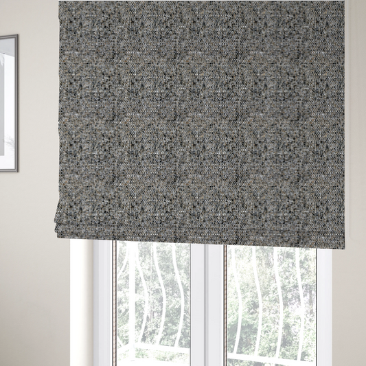 Osaka Soft Large Weave Upholstery Fabric Dark Grey Colour CTR-3010 - Roman Blinds