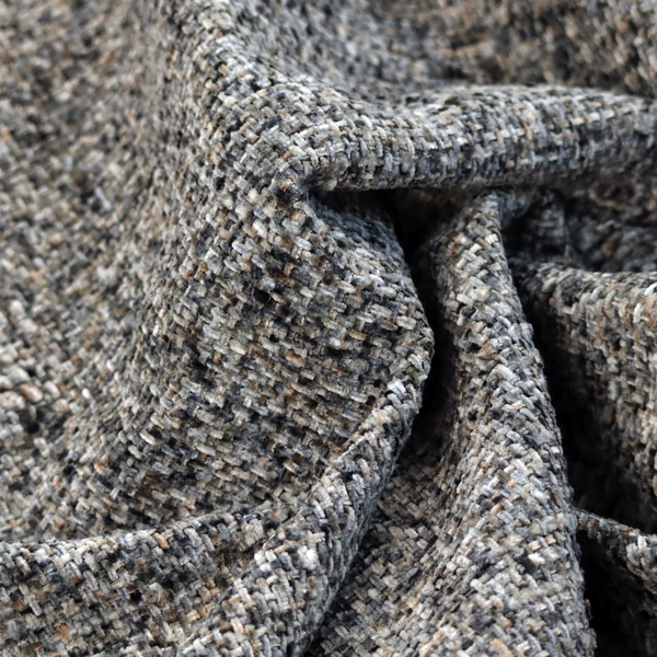 Osaka Soft Large Weave Upholstery Fabric Charcoal Colour CTR-3011 - Made To Measure Curtains