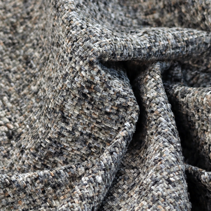 Osaka Soft Large Weave Upholstery Fabric Charcoal Colour CTR-3011 - Made To Measure Curtains