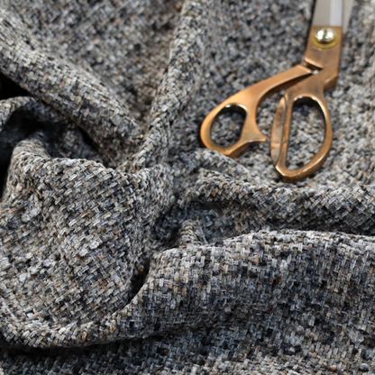 Osaka Soft Large Weave Upholstery Fabric Charcoal Colour CTR-3011 - Made To Measure Curtains