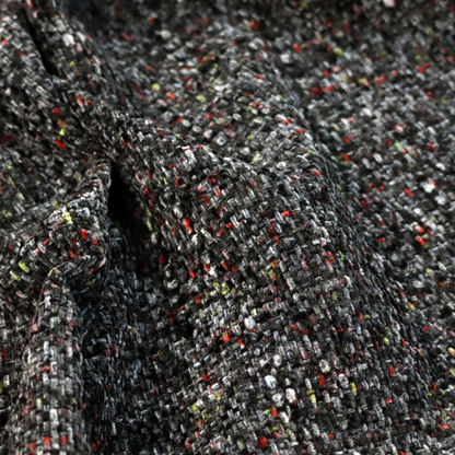 Osaka Soft Large Weave Upholstery Fabric Black Colour CTR-3012 - Made To Measure Curtains