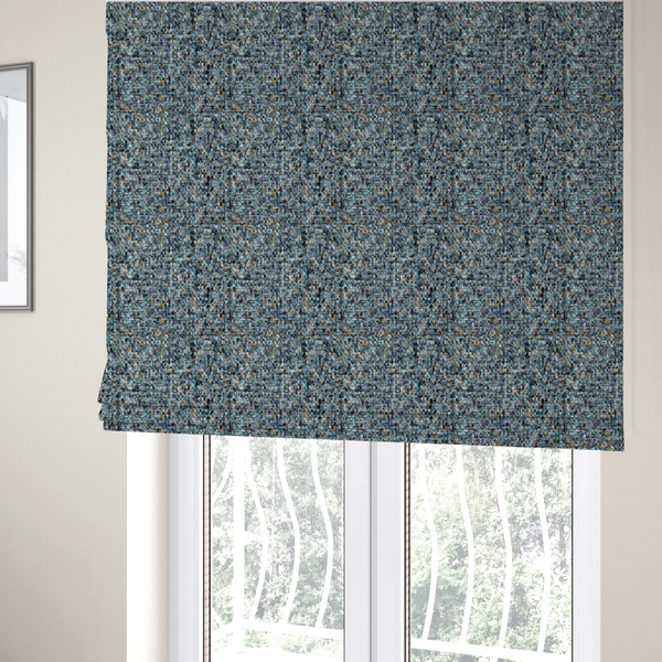 Osaka Soft Large Weave Upholstery Fabric Ocean Blue Colour CTR-3013 - Roman Blinds