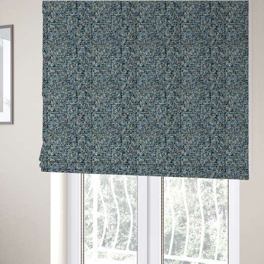 Osaka Soft Large Weave Upholstery Fabric Ocean Blue Colour CTR-3013 - Roman Blinds