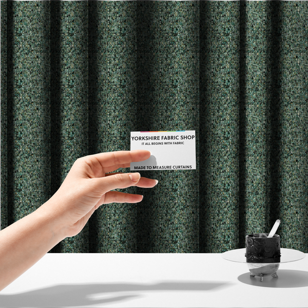 Osaka Soft Large Weave Upholstery Fabric Turquoise Colour CTR-3014 - Made To Measure Curtains