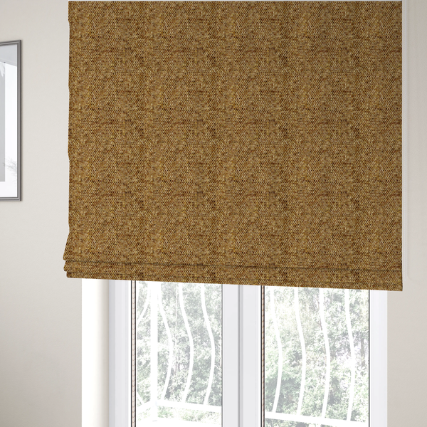 Osaka Soft Large Weave Upholstery Fabric Mustard Colour CTR-3018 - Roman Blinds