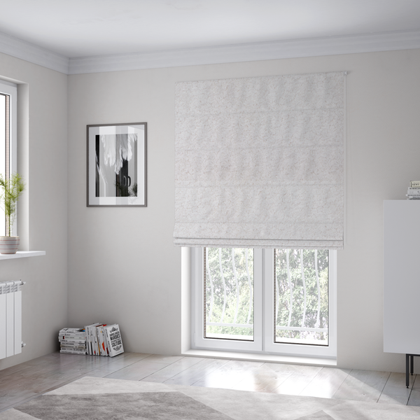 The fabric used to create these Roman blinds features a high-pile faux fur texture that provides a lush, tactile experience with a soft and cosy aesthetic.