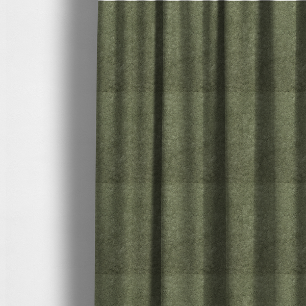 The fabric used to create these made-to-measure curtains features a high-pile faux fur texture that offers a natural, serene aesthetic with a soft and plush tactile quality.