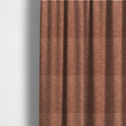 The fabric used to create these made-to-measure curtains is a soft, textured fabric in a muted, dusty rose shade, featuring a dense, uniform, and plush pile like thick fleece or terry.