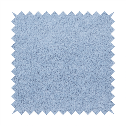 A soft, light blue fabric with a dense, uniform, and plush pile.