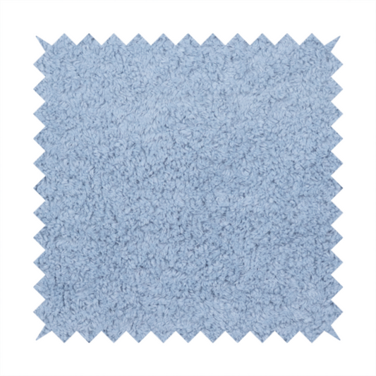 A soft, light blue fabric with a dense, uniform, and plush pile.