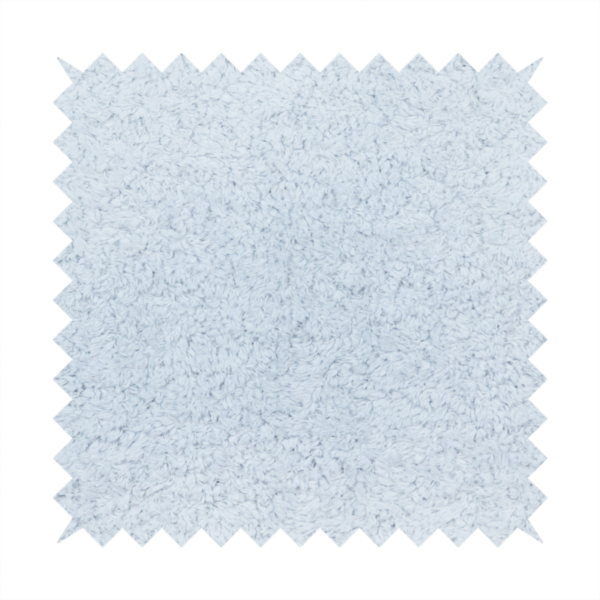 A soft, pale blue fabric with a dense, uniform, and plush pile.