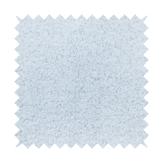 A soft, pale blue fabric with a dense, uniform, and plush pile.