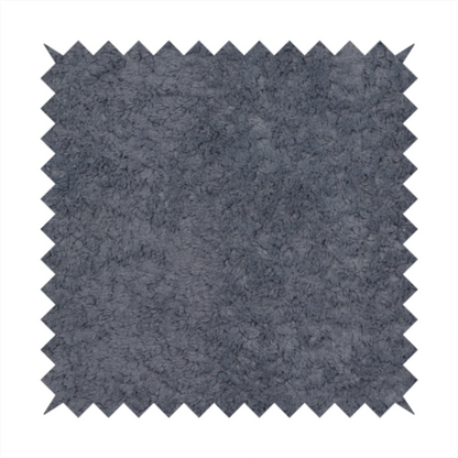 A plush shark grey fabric with a dense, uniform, textured pile like thick fleece.
