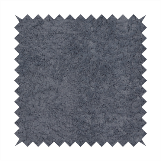 A plush shark grey fabric with a dense, uniform, textured pile like thick fleece.