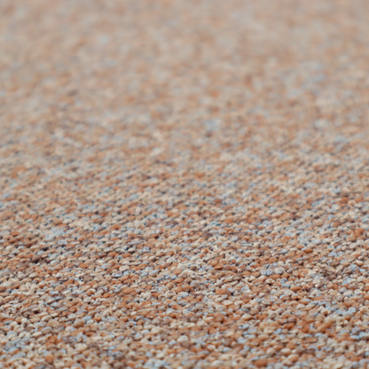 A terracotta, and soft blue-grey textured upholstery fabric with a durable finish.