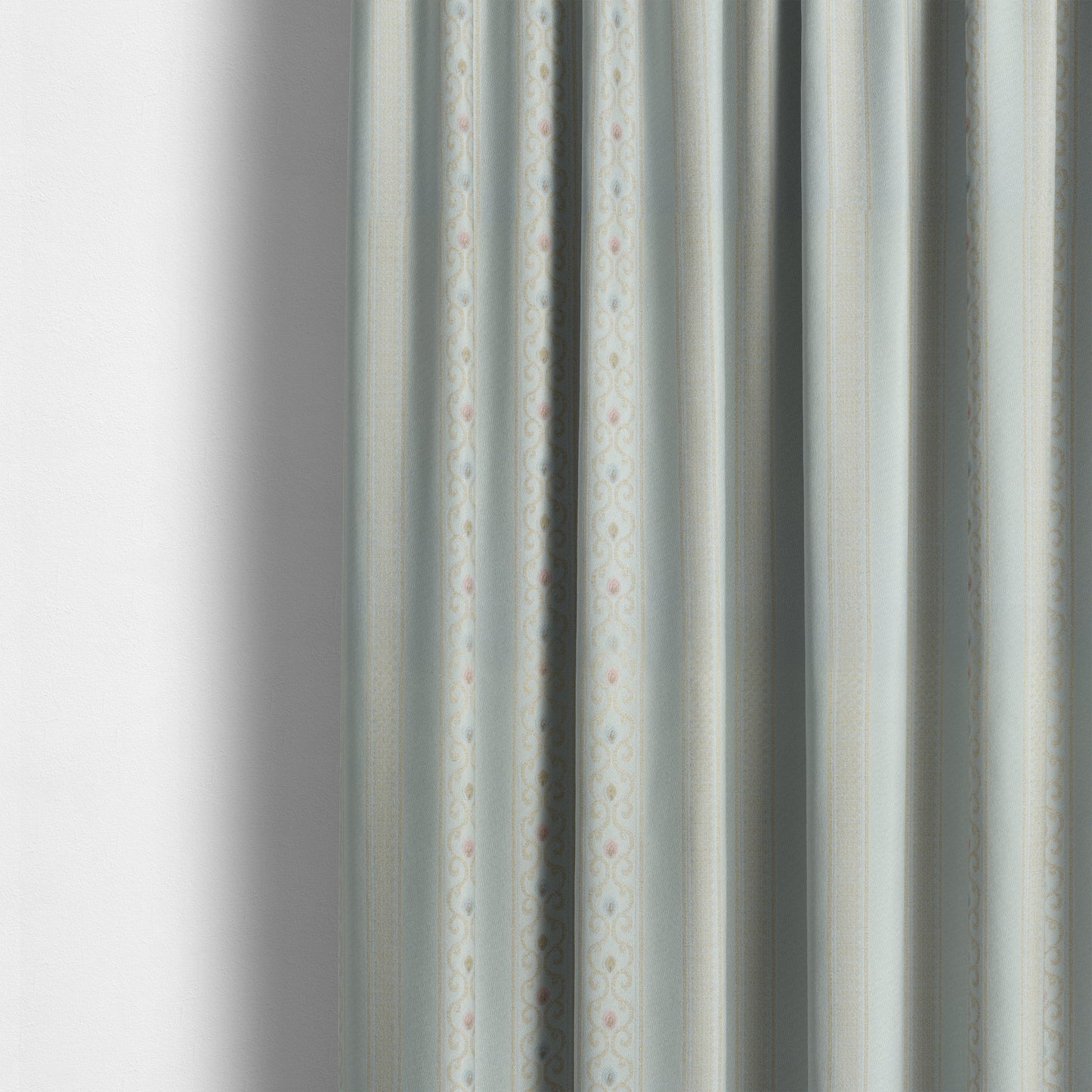 Saliha Regency Stripes Pattern Fabric Azure Collection Fabrics CTR-31 - Made To Measure Curtains