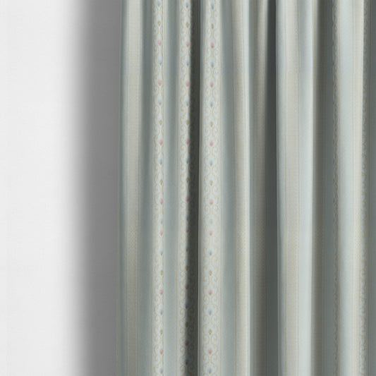 Saliha Regency Stripes Pattern Fabric Azure Collection Fabrics CTR-31 - Made To Measure Curtains