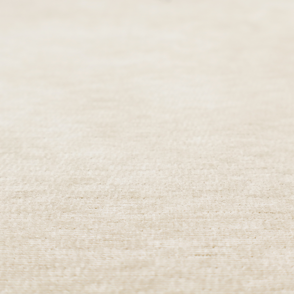 A warm beige or oatmeal-coloured fabric featuring a dense, horizontal corded texture. The weave has a soft, chenille-like appearance with closely packed raised lines, creating a cosy and high-tactile surface.