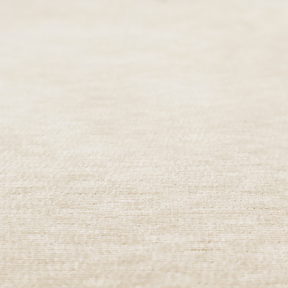 A warm beige or oatmeal-coloured fabric featuring a dense, horizontal corded texture. The weave has a soft, chenille-like appearance with closely packed raised lines, creating a cosy and high-tactile surface.