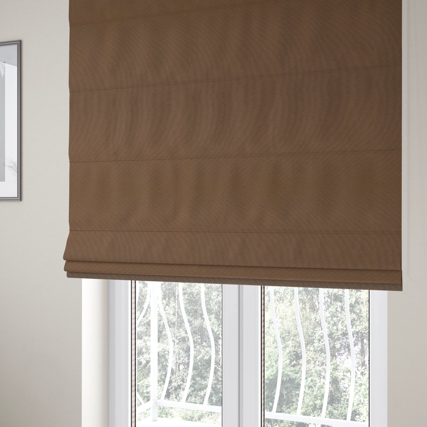 Playtime Plain Cotton Fabrics Collection Brown Colour Water Repellent Upholstery Fabric CTR-312 - Roman Blinds