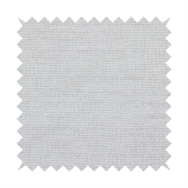 A light grey fabric with a soft, uniform horizontal ribbed texture. The weave has a plush, velvety pile that creates subtle shadows and highlights across the linear ridges, providing a clean, modern aesthetic with a tactile feel.