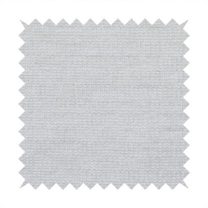 A light grey fabric with a soft, uniform horizontal ribbed texture. The weave has a plush, velvety pile that creates subtle shadows and highlights across the linear ridges, providing a clean, modern aesthetic with a tactile feel.
