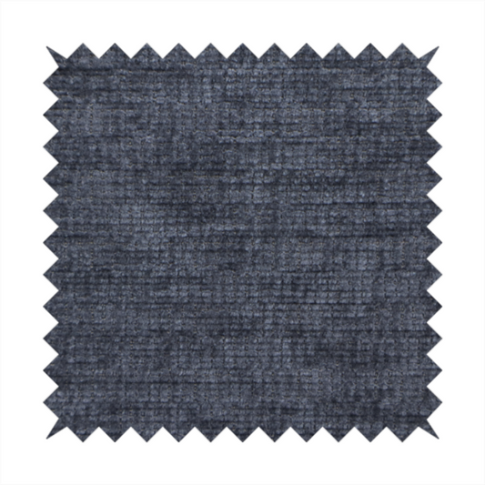 A deep navy-charcoal fabric with a dense horizontal ribbed texture. The material has a soft, plush pile that creates a subtle multi-tonal effect, blending dark midnight blue and charcoal grey tones with a durable matte finish.
