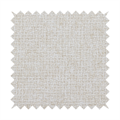 A warm off-white or light oatmeal shade. The textile features a dense, multi-tonal basket weave pattern with visible interlacing threads in cream and soft beige, creating a textured, linen-look surface.