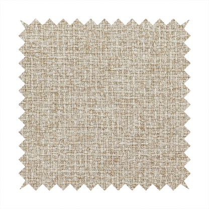 A warm sand or light tan shade. The textile features a pronounced, multi-tonal basket weave with interlocking beige and cream threads, creating a rugged yet refined linen-look texture.