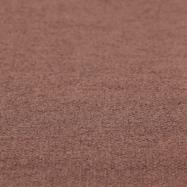 An upholstery fabric in a rich cocoa or cedar brown shade. The textile features a dense, multi-tonal weave with interlaced threads of deep chocolate and warm earth tones, creating a sophisticated textured linen-look surface.