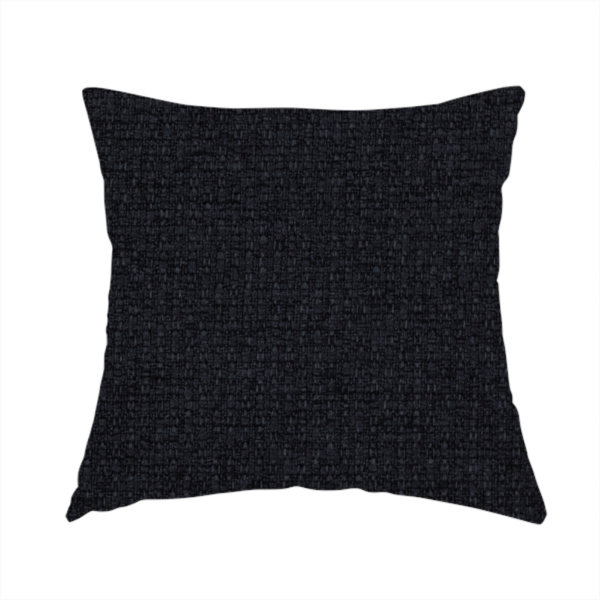 The fabric used to create this handmade cushion is a fabric in midnight black. Dense, saturated weave of onyx and deep obsidian threads for a sleek matte finish.