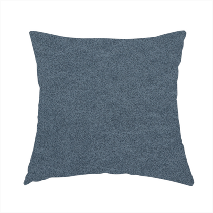The fabric used to create this handmade cushion is a dark navy or midnight blue fabric with a dense, distressed felt-like texture. This material is the darkest blue in the collection, featuring a tight, mottled blend of deep indigo and slate grey fibres. It is characterized by the signature organic, light-coloured "crackle" veins that give it the weathered appearance of premium distressed suede or heavy-duty industrial wool.