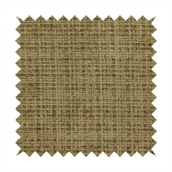 Scanno Weave upholstery fabric in a muted olive green shade, showcasing a detailed, woven texture with an interlocking grid pattern.