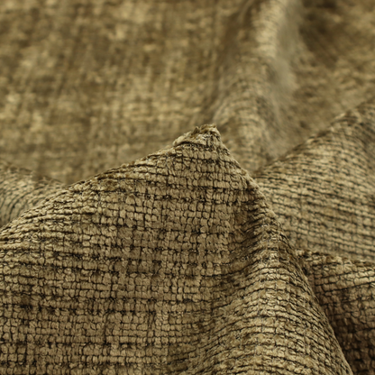 Scanno Weave upholstery fabric in a muted olive green shade, showcasing a detailed, woven texture with an interlocking grid pattern.