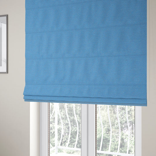 Playtime Plain Cotton Fabrics Collection Blue Colour Water Repellent Upholstery Fabric CTR-320 - Roman Blinds