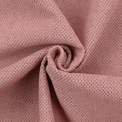 A waffle-knit or honeycomb-patterned weave, defined by a uniform, three-dimensional grid of raised, rounded textures. Its rich, warm dusty rose or muted mauve hue and matte finish provide an elegant, cosy aesthetic. This structured, high-quality material is an excellent choice for luxury upholstery, decorative cushions, and premium home textiles that require a blend of durability and timeless style.