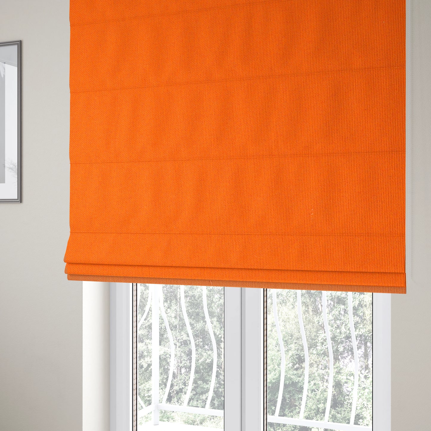 Playtime Plain Cotton Fabrics Collection Orange Colour Water Repellent Upholstery Fabric CTR-321 - Roman Blinds