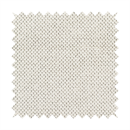 A premium off-white/cream waffle-knit fabric, featuring a crisp, clean, three-dimensional honeycomb weave with a soft finish.