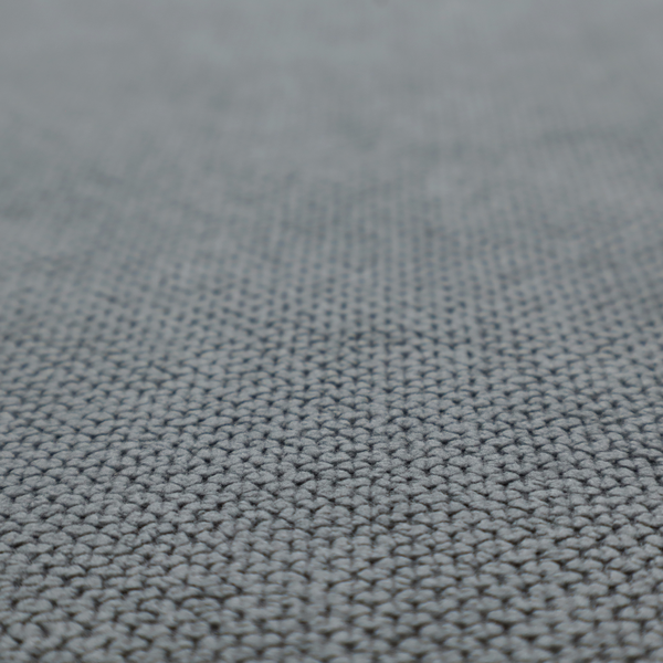 A premium cool grey waffle-knit fabric, featuring a crisp, clean, three-dimensional honeycomb weave.